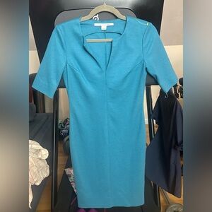 NWOT Diane von Furstenberg (DVF) Midi Aurora Dress, Turkish Teal, Size 0